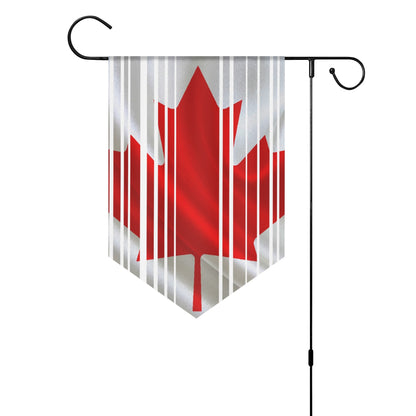 Peeking Canadian Maple - Garden Flag Banner (Inverted-Triangle) 12 x 18 – Durable Polyester with Vibrant Unique Design