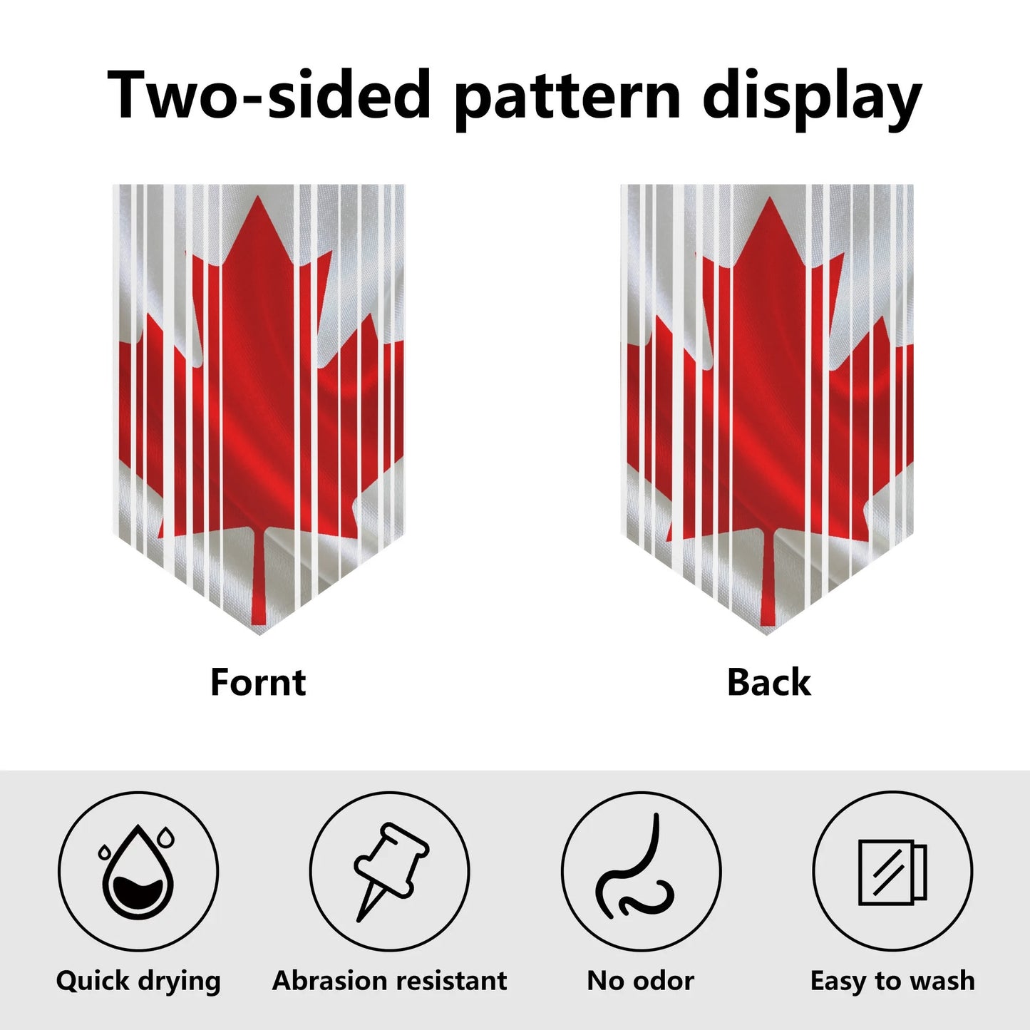 Peeking Canadian Maple - Garden Flag Banner (Inverted-Triangle) 12 x 18 – Durable Polyester with Vibrant Unique Design