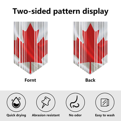 Peeking Canadian Maple - Garden Flag Banner (Inverted-Triangle) 12 x 18 – Durable Polyester with Vibrant Unique Design