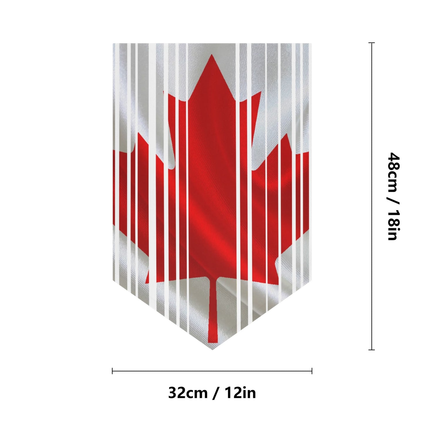 Peeking Canadian Maple - Garden Flag Banner (Inverted-Triangle) 12 x 18 – Durable Polyester with Vibrant Unique Design