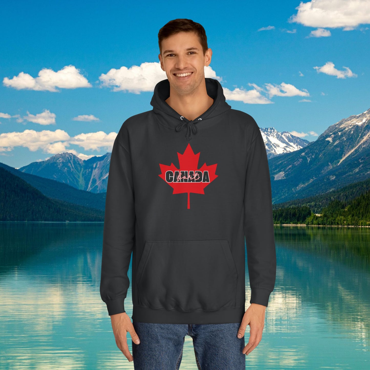 Canada fort | Unisex College Hoodie - Red Maple