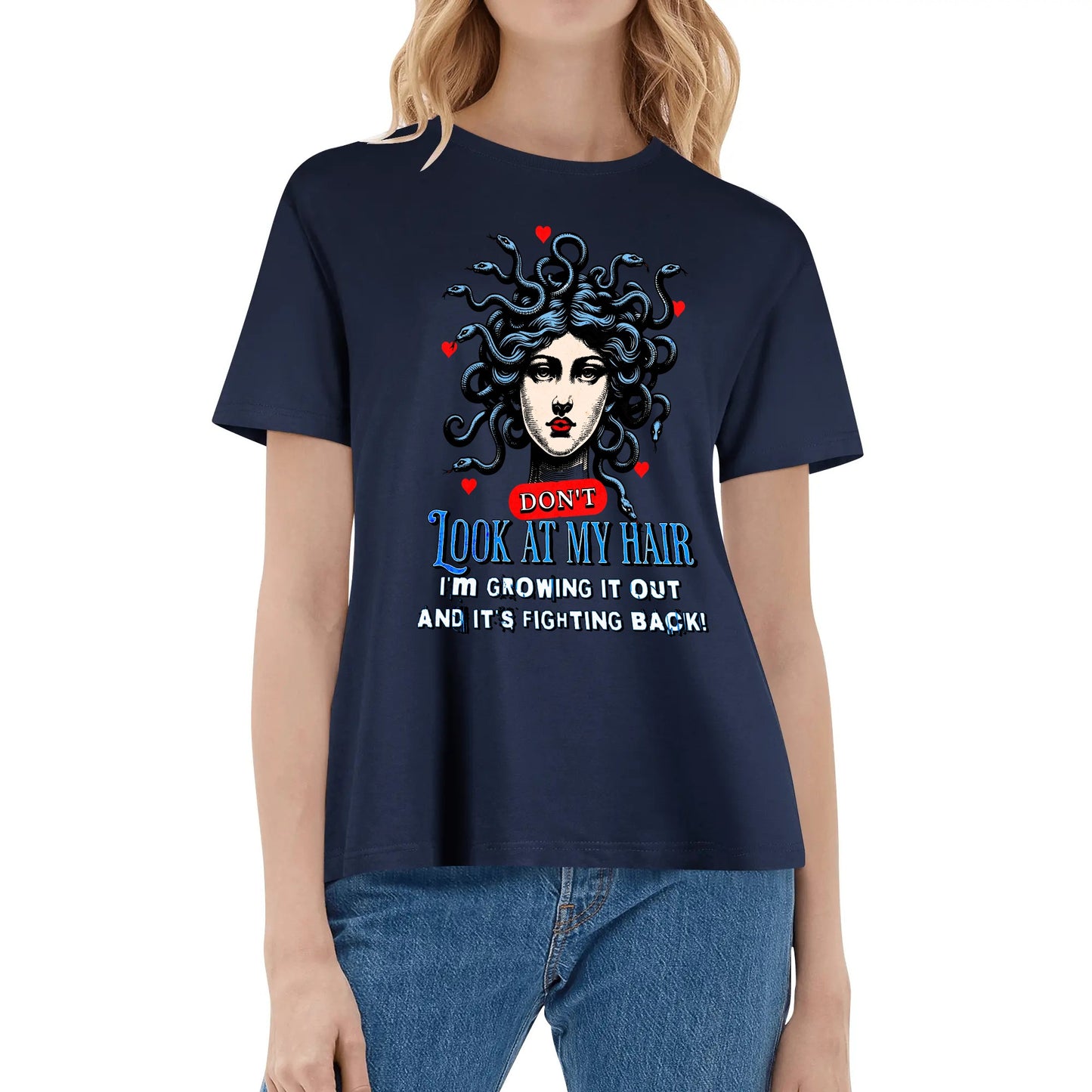 Letting My Hair Grow Out - Womens Super Soft 100% Cotton T-Shirt