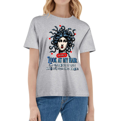 Letting My Hair Grow Out - Womens Super Soft 100% Cotton T-Shirt