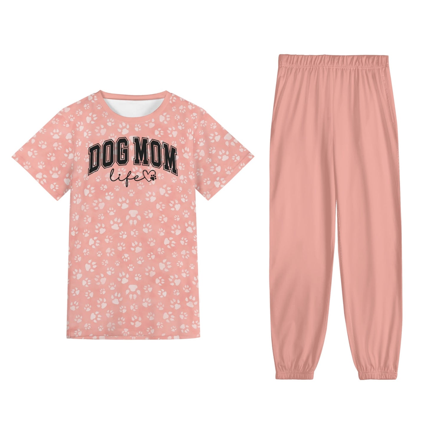 Dog Mom - Unisex Short Sleeve Tee + Pants PJ Set