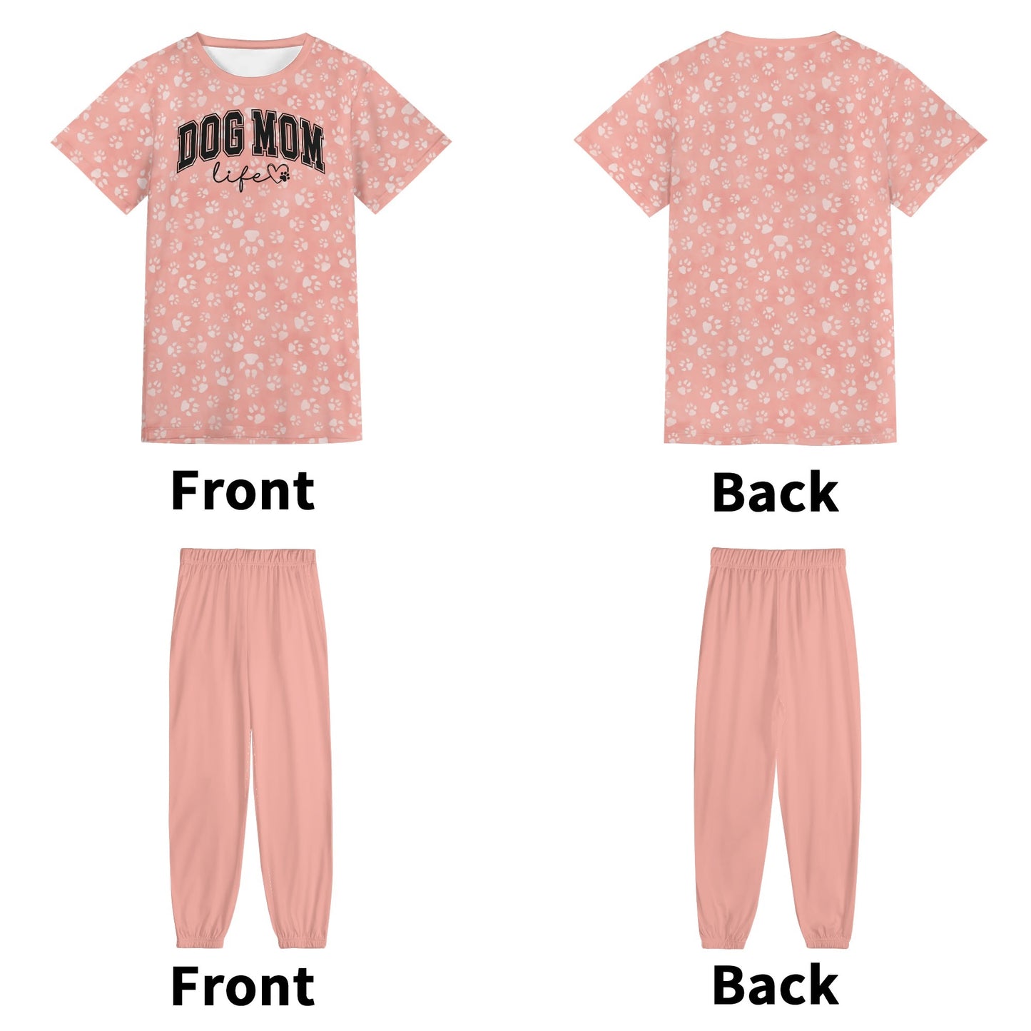 Dog Mom - Unisex Short Sleeve Tee + Pants PJ Set