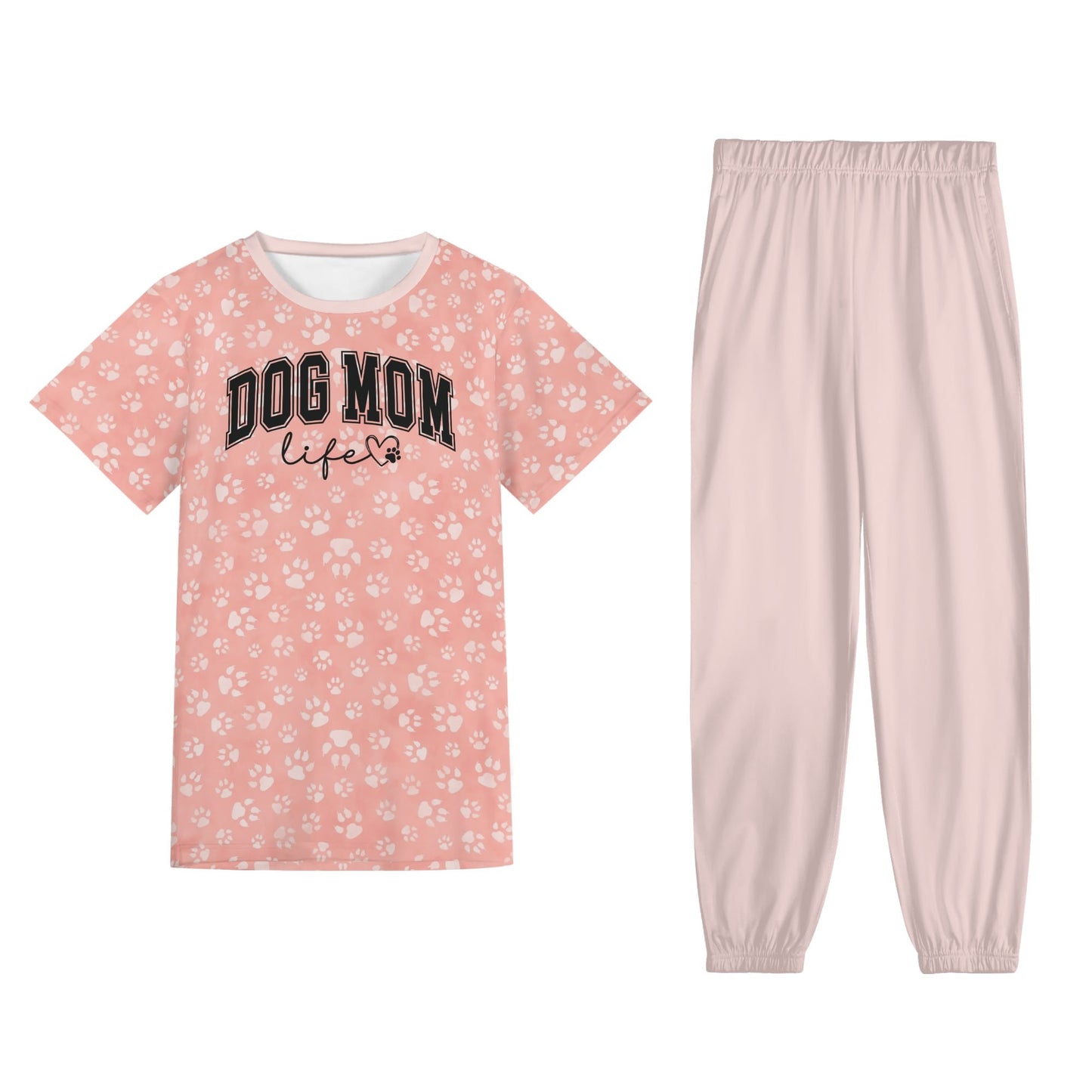 Dog Mom - Unisex Short Sleeve Tee + Pants PJ Set