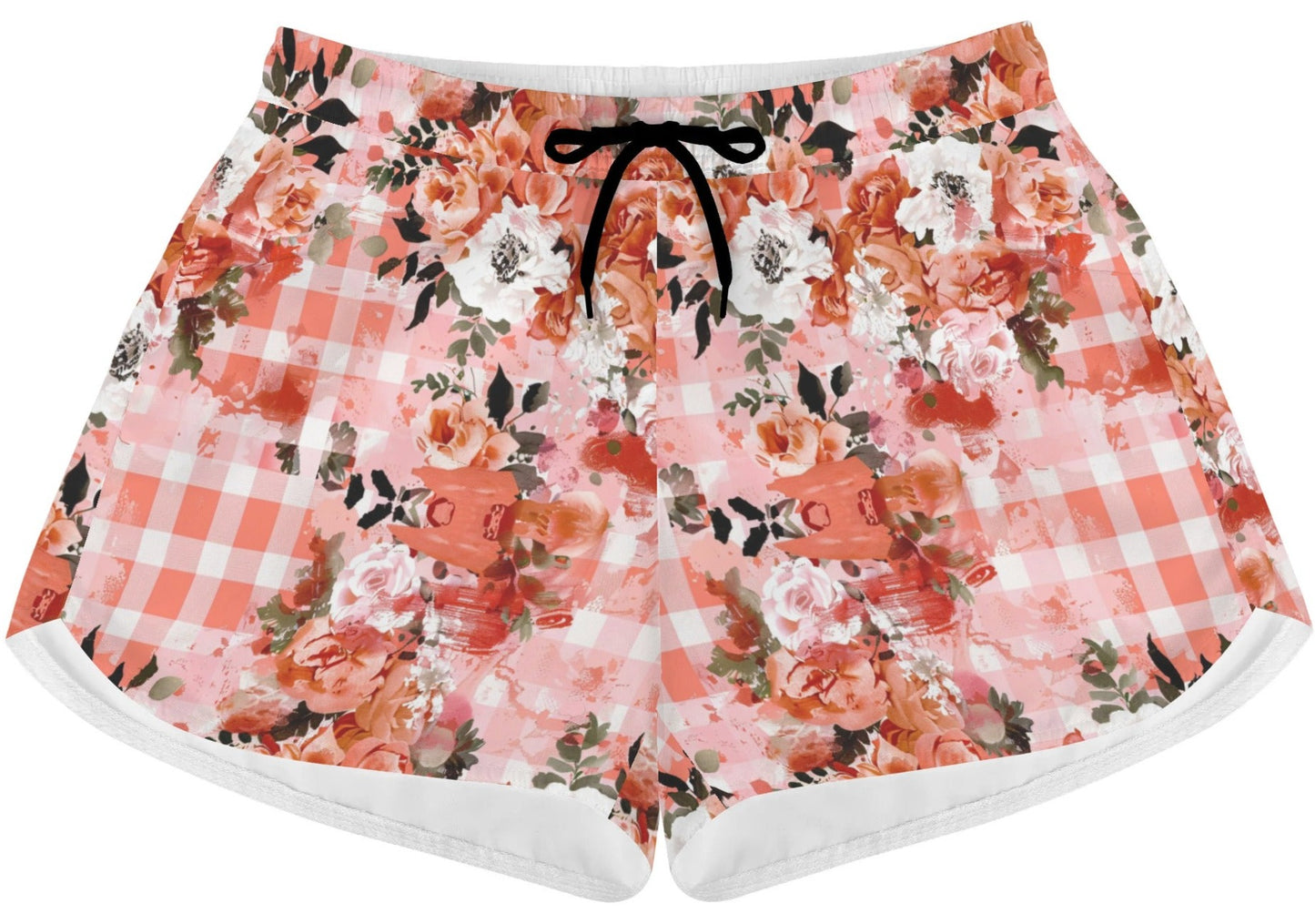 Grunge Rose Plaid - Women's Casual Shorts/Loungewear