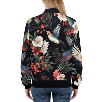 Various Prints - Womens Zip Up Bomber Jacket