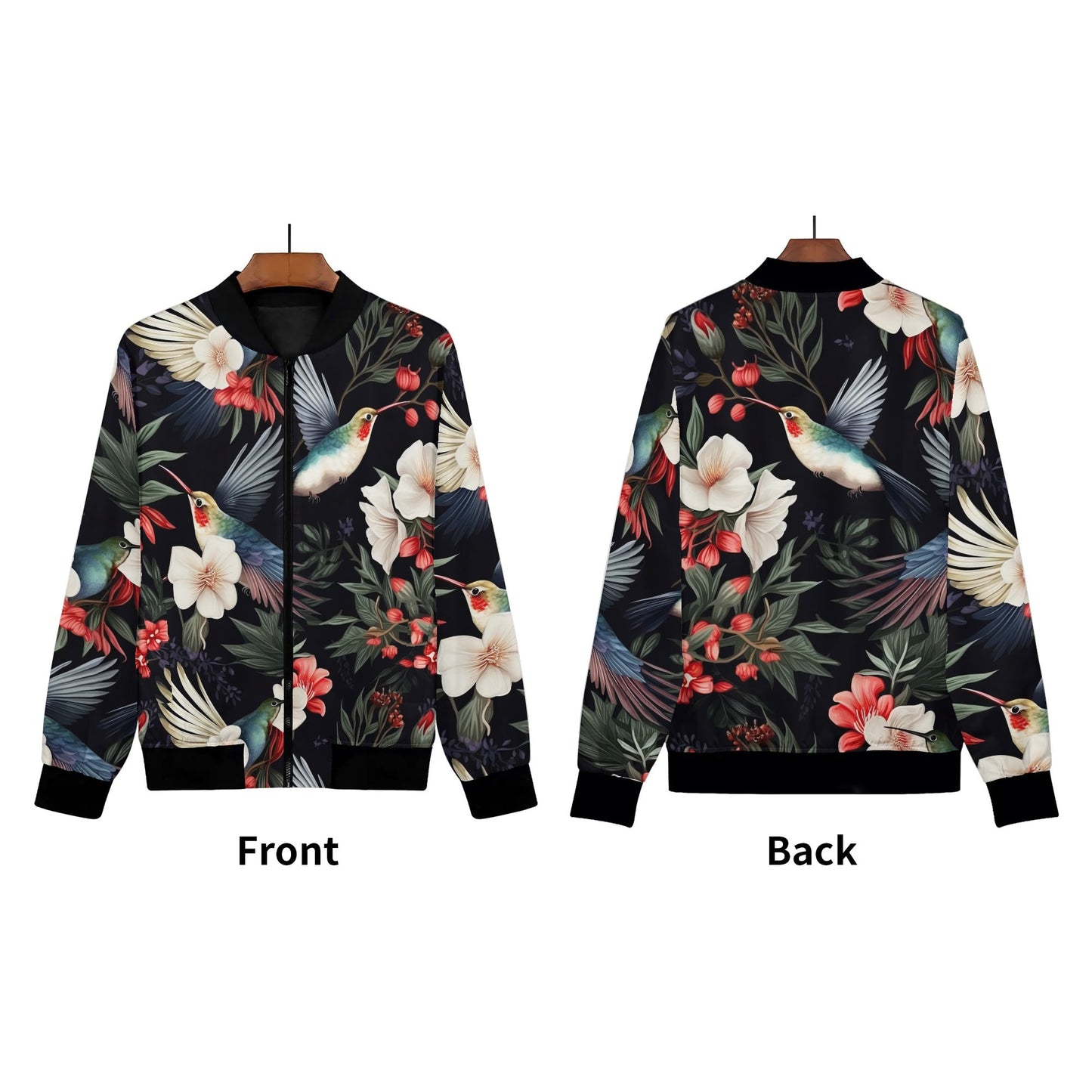 Various Prints - Womens Zip Up Bomber Jacket