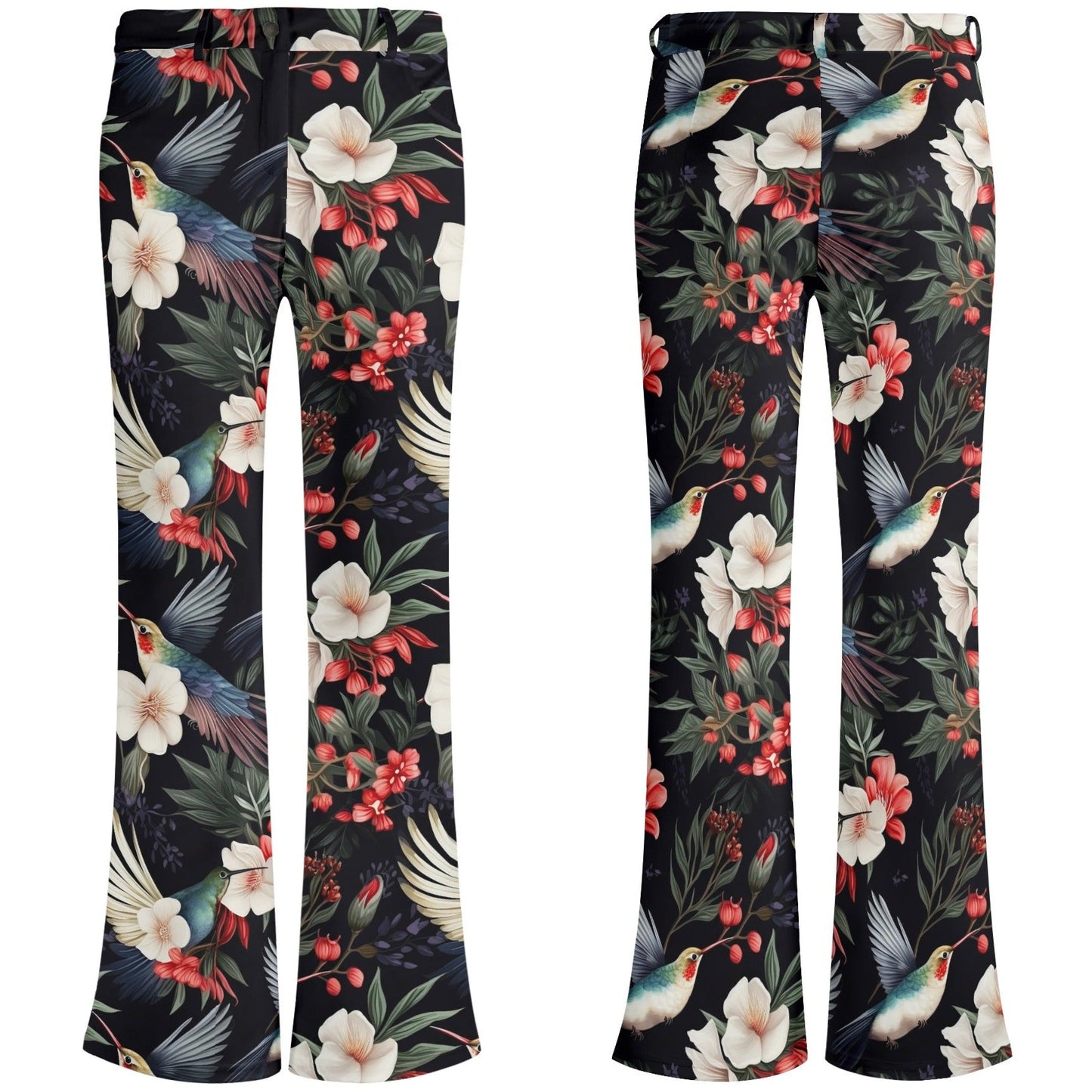 Hummingbird Heaven - Women's Retro Flare Pants