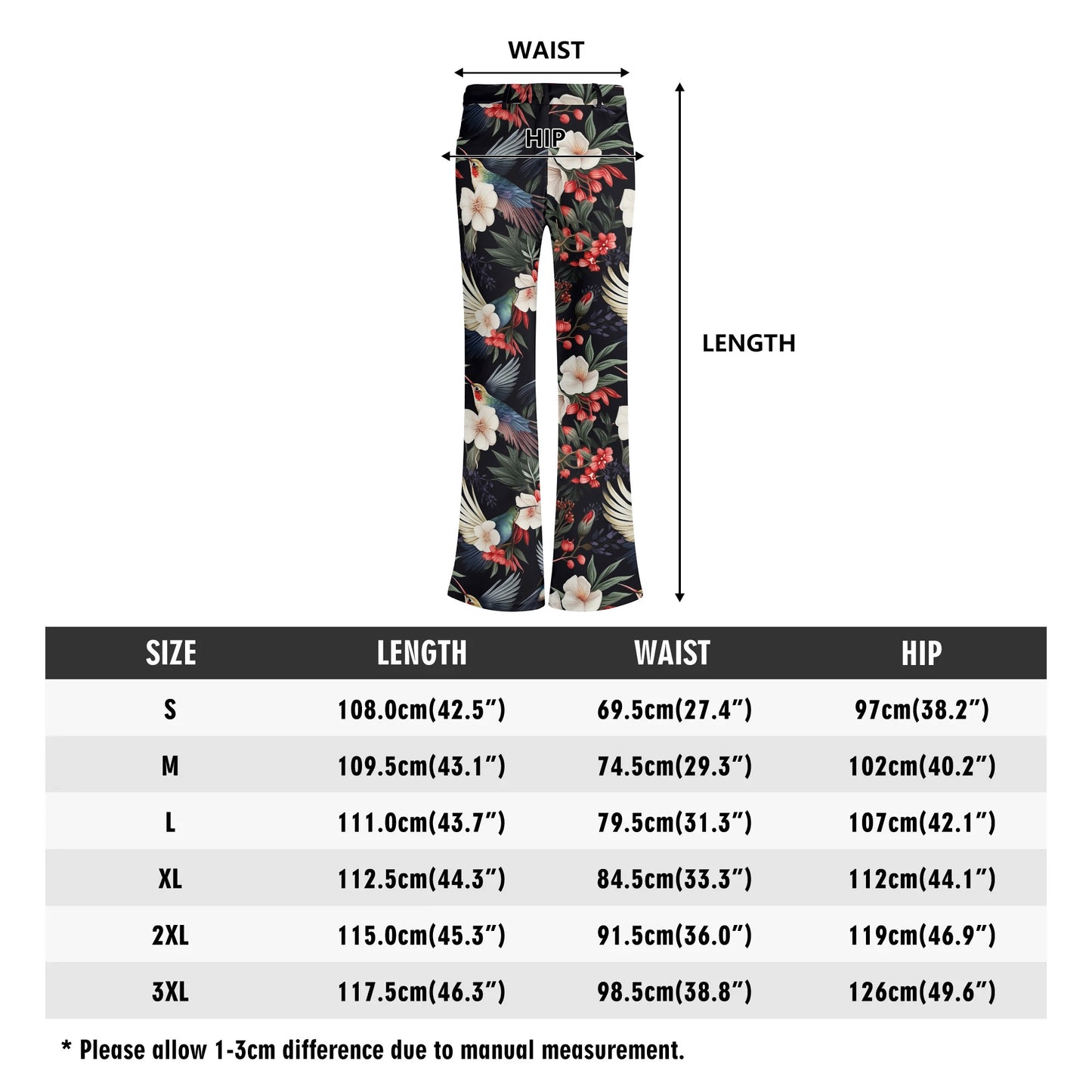 Hummingbird Heaven - Women's Retro Flare Pants