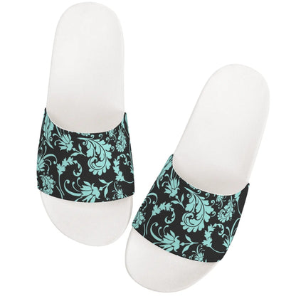 White Soled Coloured Paisley - Women's Slide-On Sandals