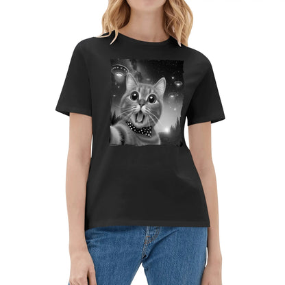 Cat Selfie - ALIENS! Men & Womens Super Soft 100% Cotton T-Shirts