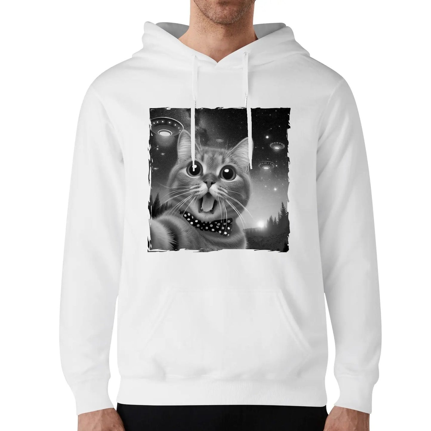 Cat Selfie - ALIENS! - Unisex Soft Cotton Hoodie