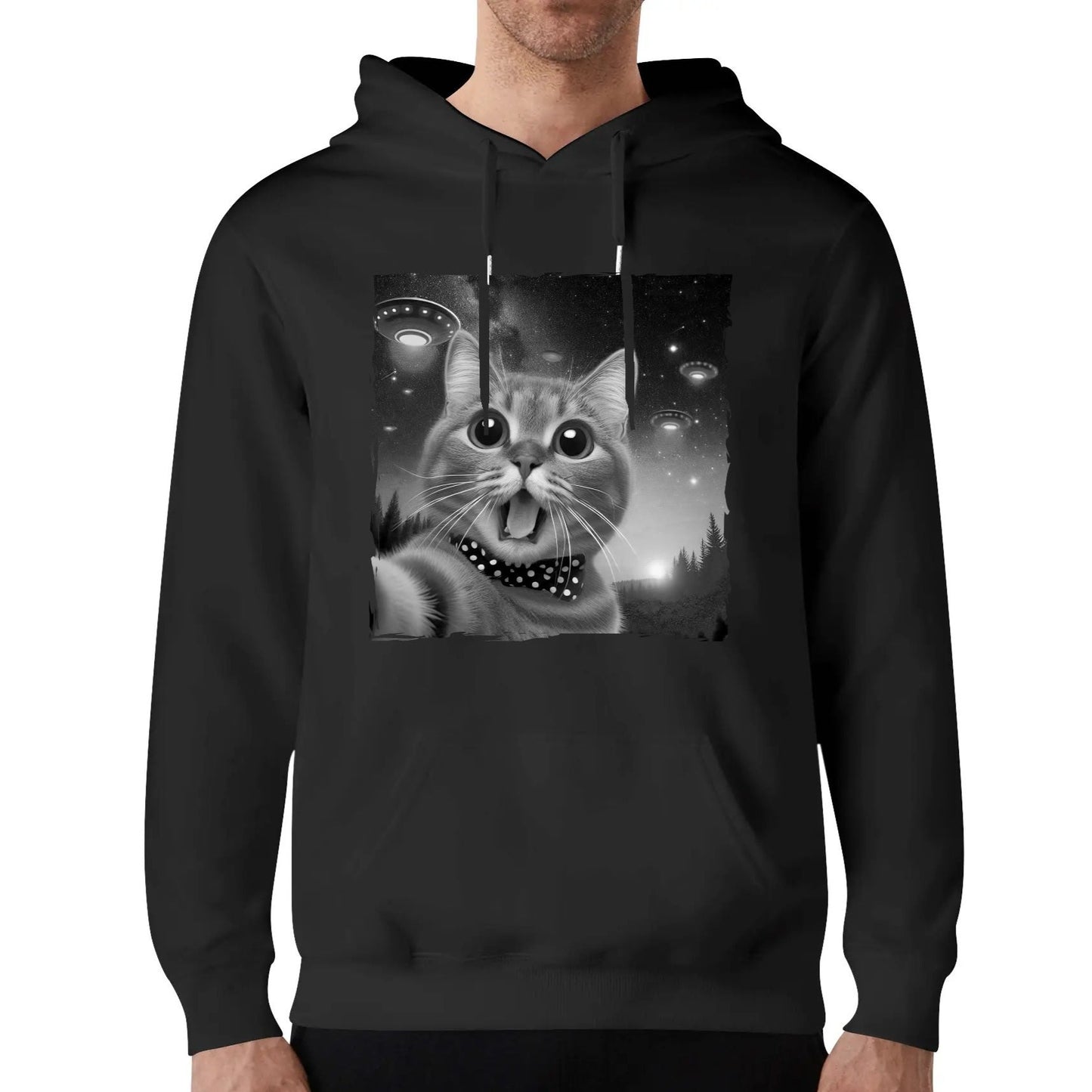 Cat Selfie - ALIENS! - Unisex Soft Cotton Hoodie