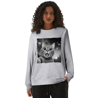 Funny UFO Cat Selfie - Unisex Soft 100% Cotton Sweatshirts and Hoodies