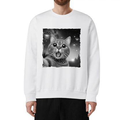 Funny UFO Cat Selfie - Unisex Soft 100% Cotton Sweatshirts and Hoodies