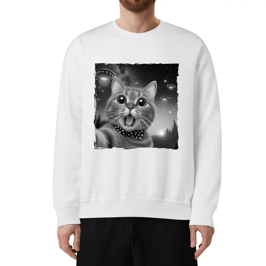 Funny Cat Selfie - Unisex Soft 100% Cotton Sweatshirt and Hoodie