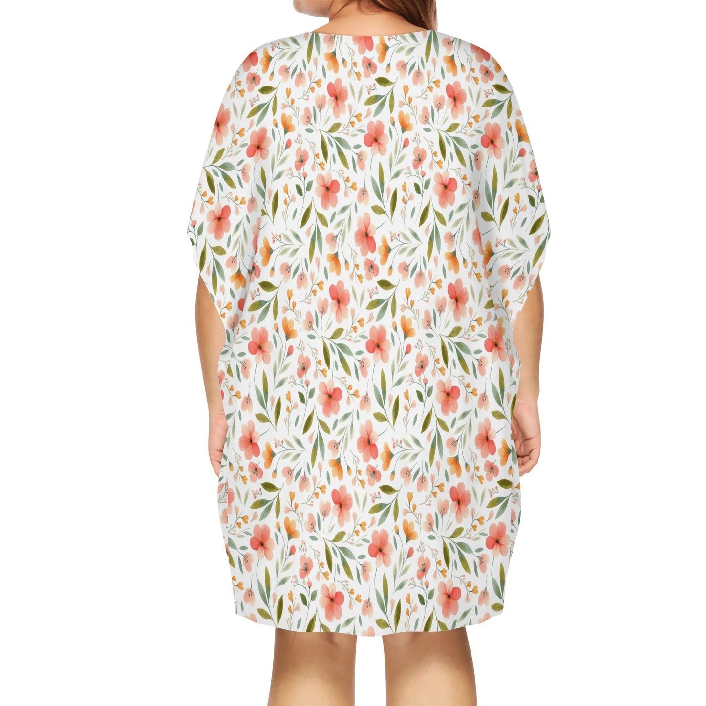 Various Patterns - Womens V-Neck Plus Size Loose Muumuu House Dress