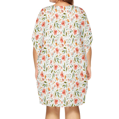 Various Patterns - Womens V-Neck Plus Size Loose Muumuu House Dress