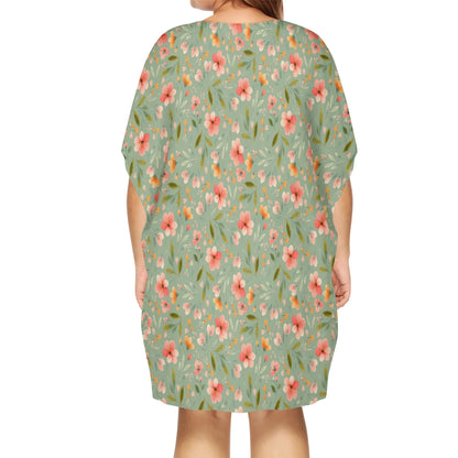 Various Patterns - Womens V-Neck Plus Size Loose Muumuu House Dress