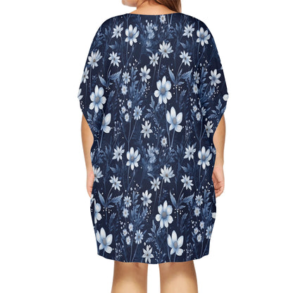 Various Patterns - Womens V-Neck Plus Size Loose Muumuu House Dress