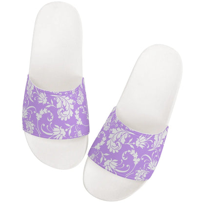 White Soled White Paisley - Women's Slide-On Sandals