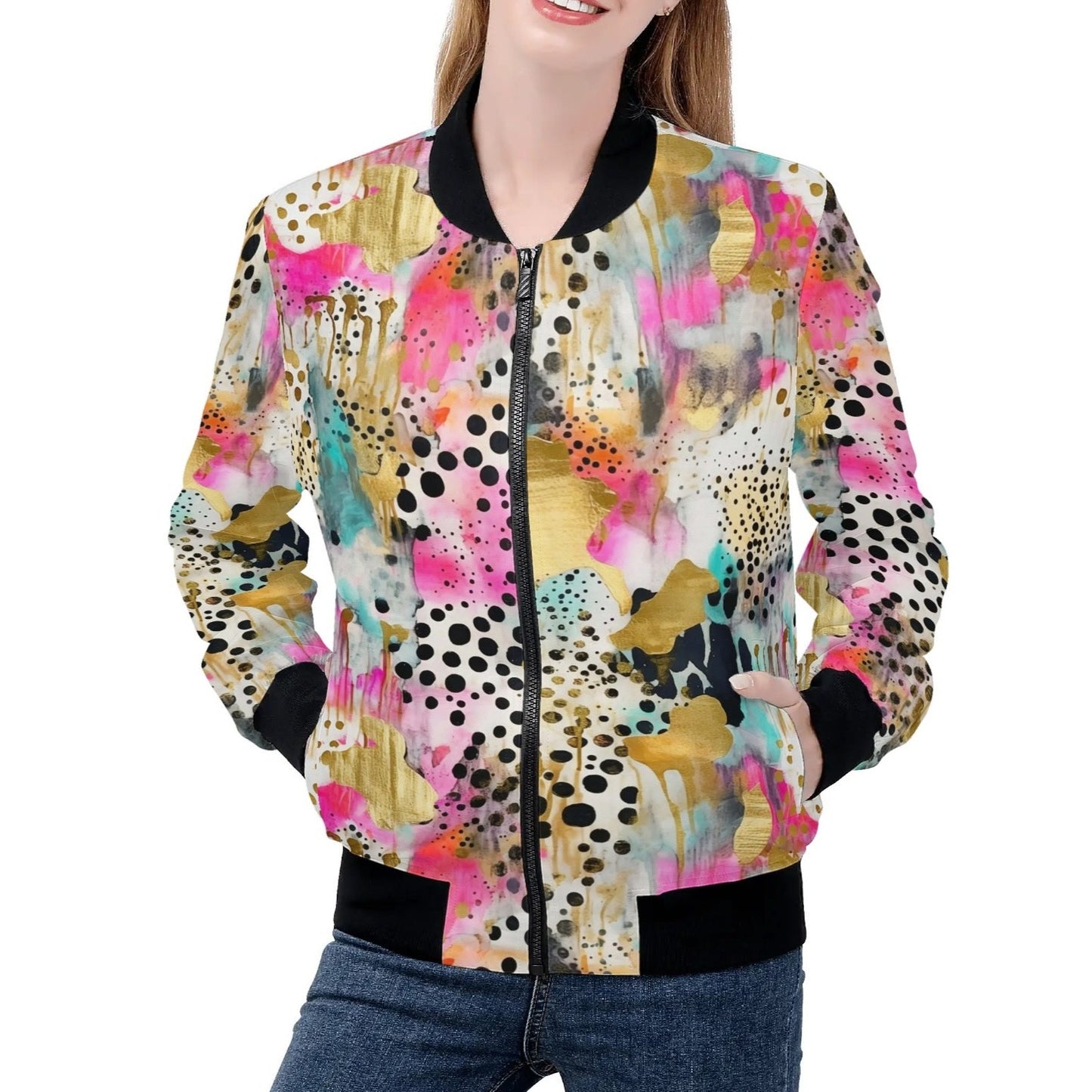 African Wildlife Prints - Women's Bomber Jacket