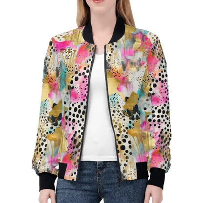 African Wildlife Prints - Women's Bomber Jacket