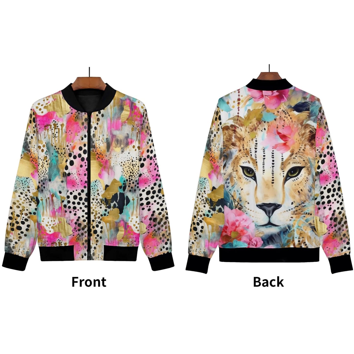 African Wildlife Prints - Women's Bomber Jacket