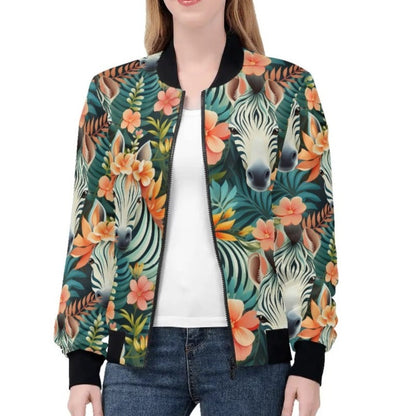 African Wildlife Prints - Women's Bomber Jacket