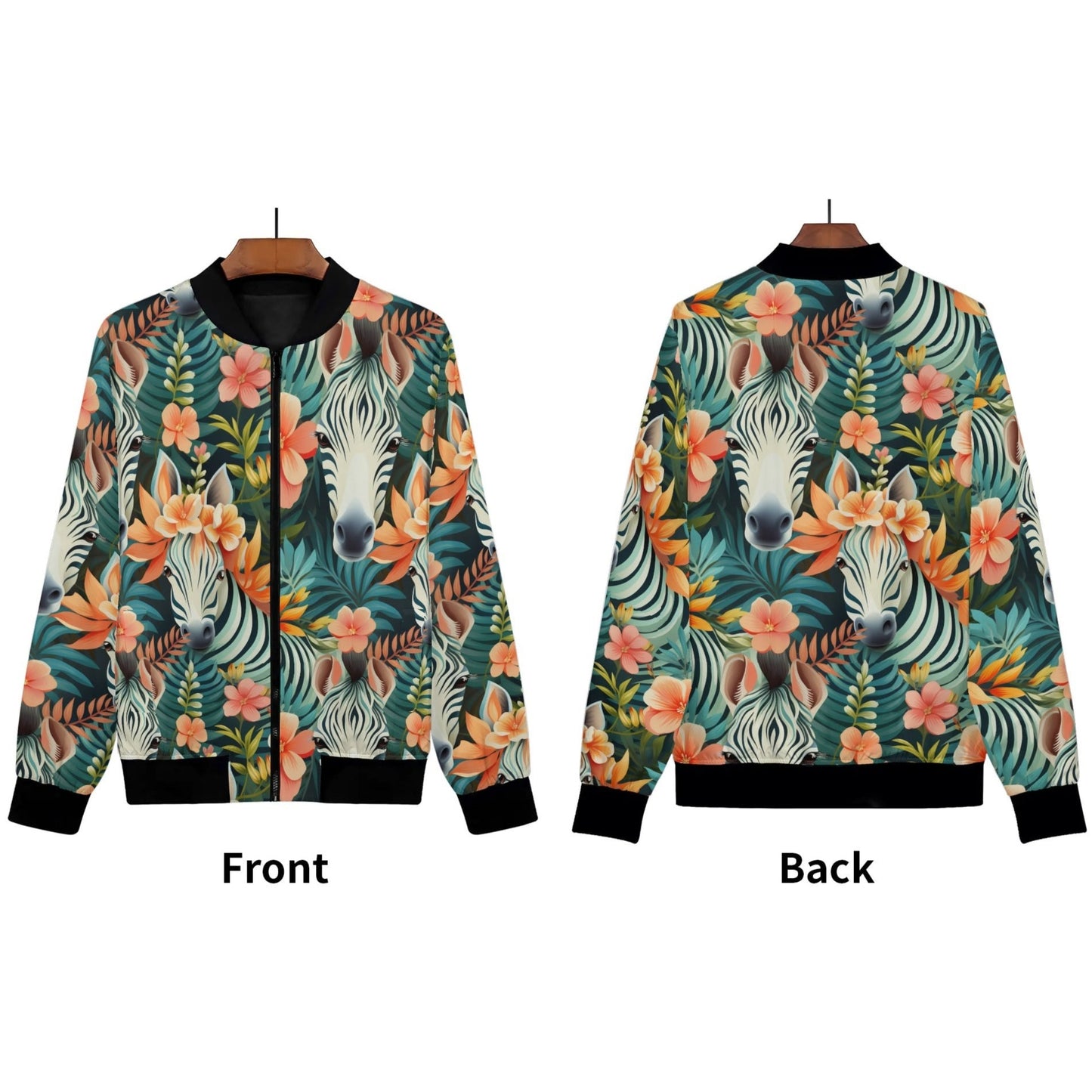 African Wildlife Prints - Women's Bomber Jacket