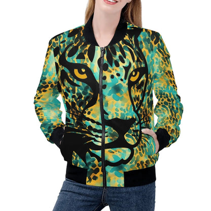 African Wildlife Prints - Women's Bomber Jacket