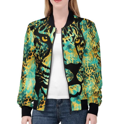 African Wildlife Prints - Women's Bomber Jacket