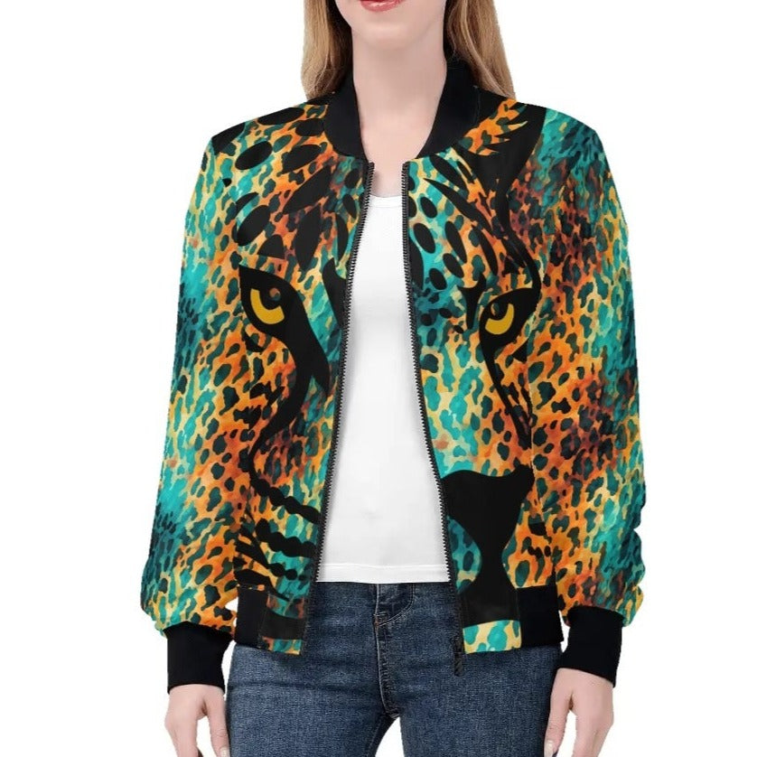 African Wildlife Prints - Women's Bomber Jacket