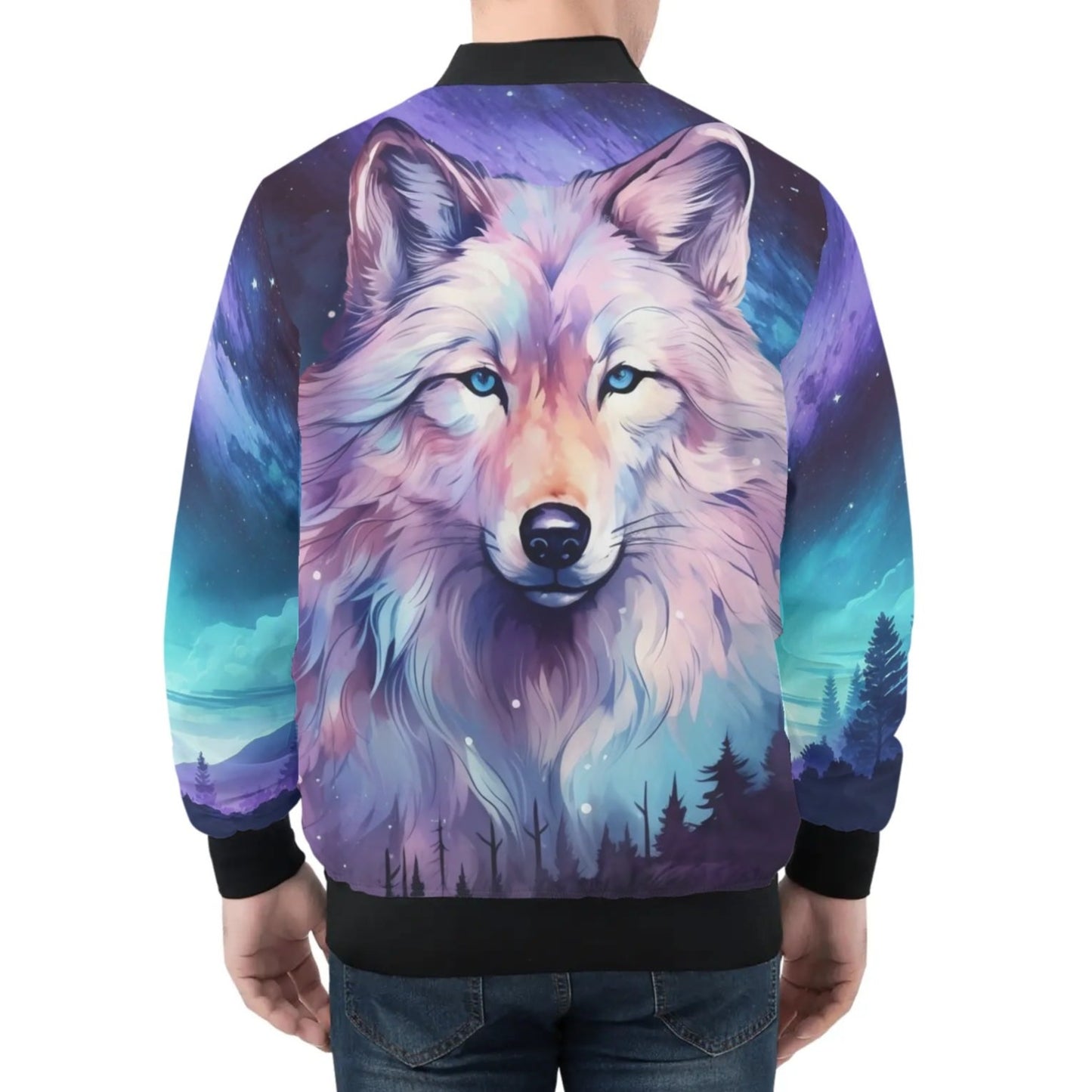 I Like Wolves and Maybe 3 People - Mens Bomber Jacket