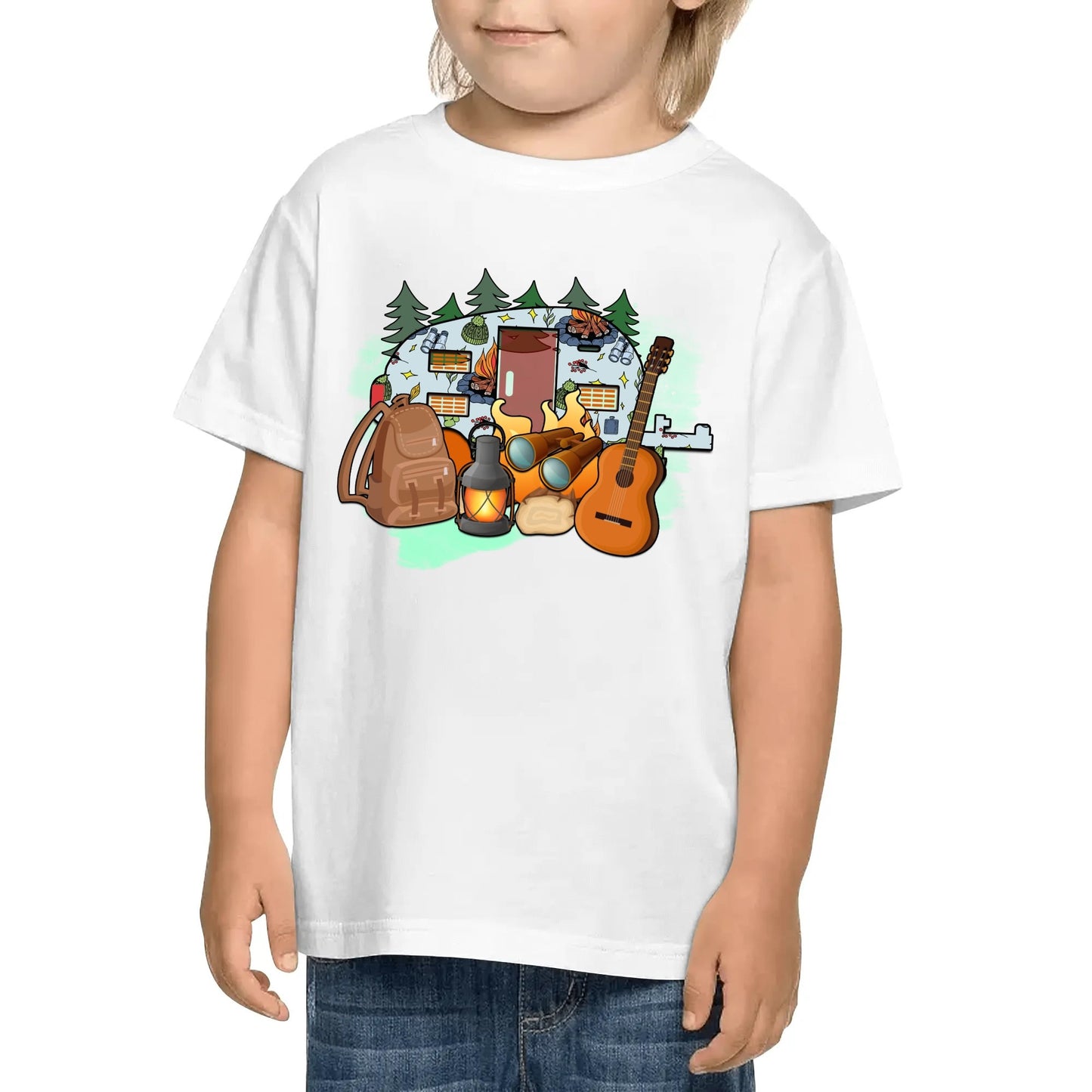 Our Trailer is a TrailManor Camping Tees For Kids - 100% Soft Cotton Double-Sided Print Camp T-Shirts