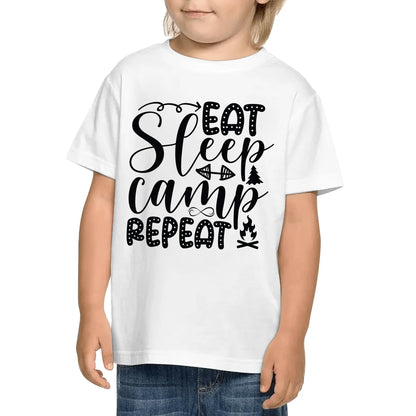 Fun Camping Sayings on Kids 100% Soft Cotton Camp T-Shirt