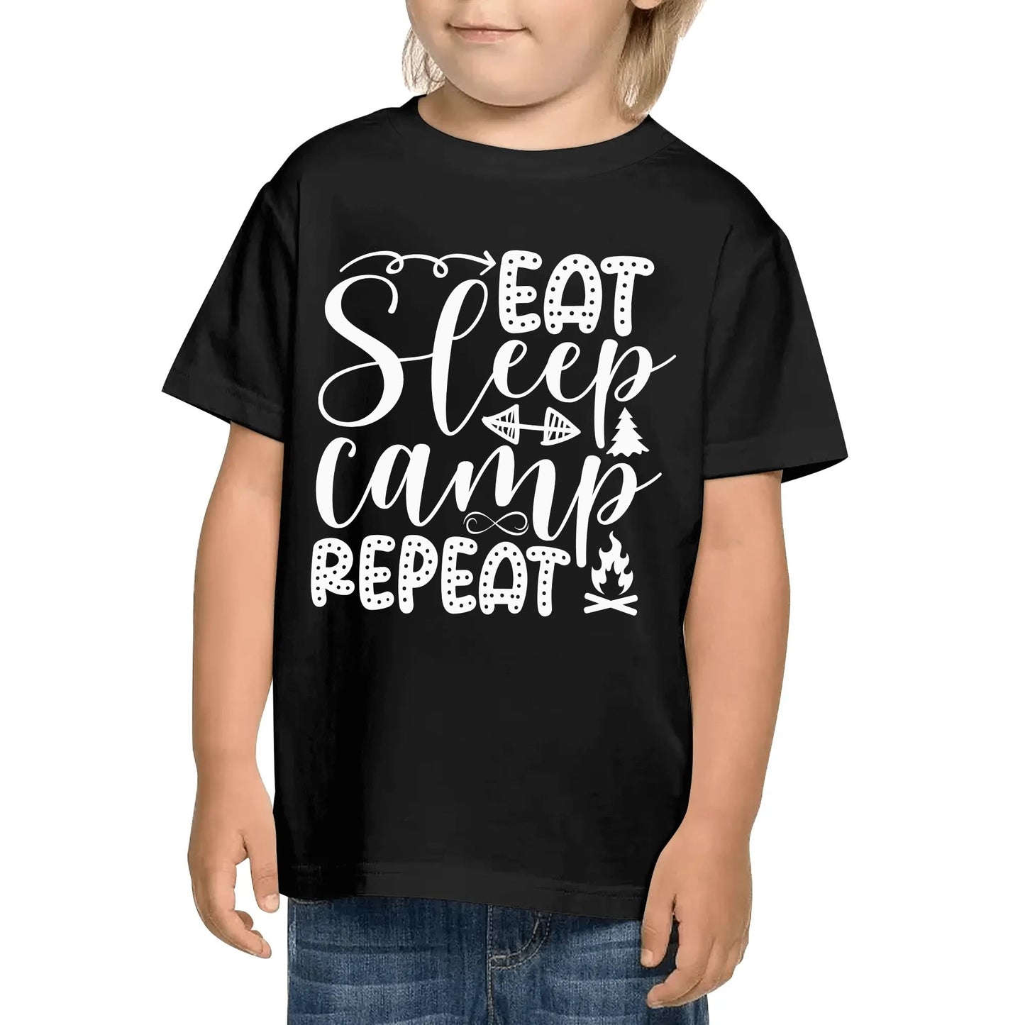 Fun Camping Sayings on Kids 100% Soft Cotton Camp T-Shirt