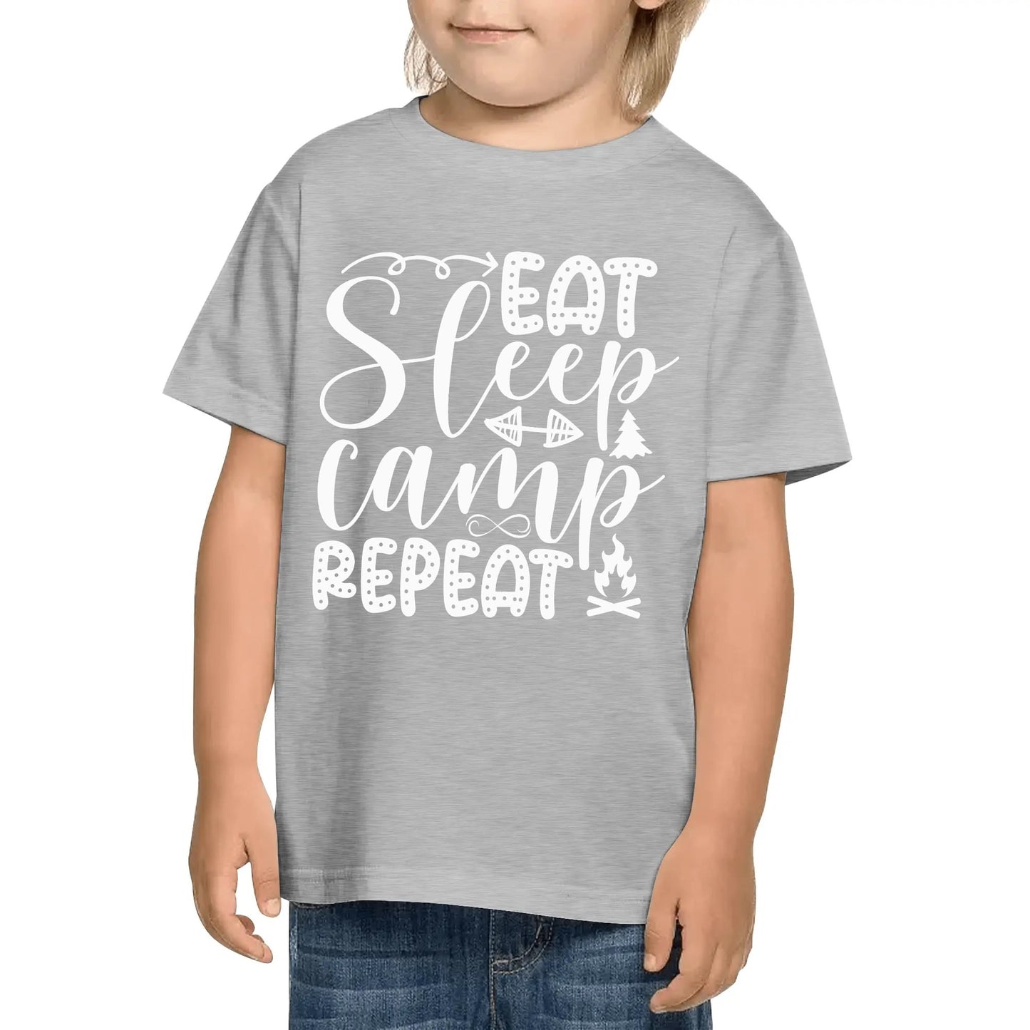 Fun Camping Sayings on Kids 100% Soft Cotton Camp T-Shirt