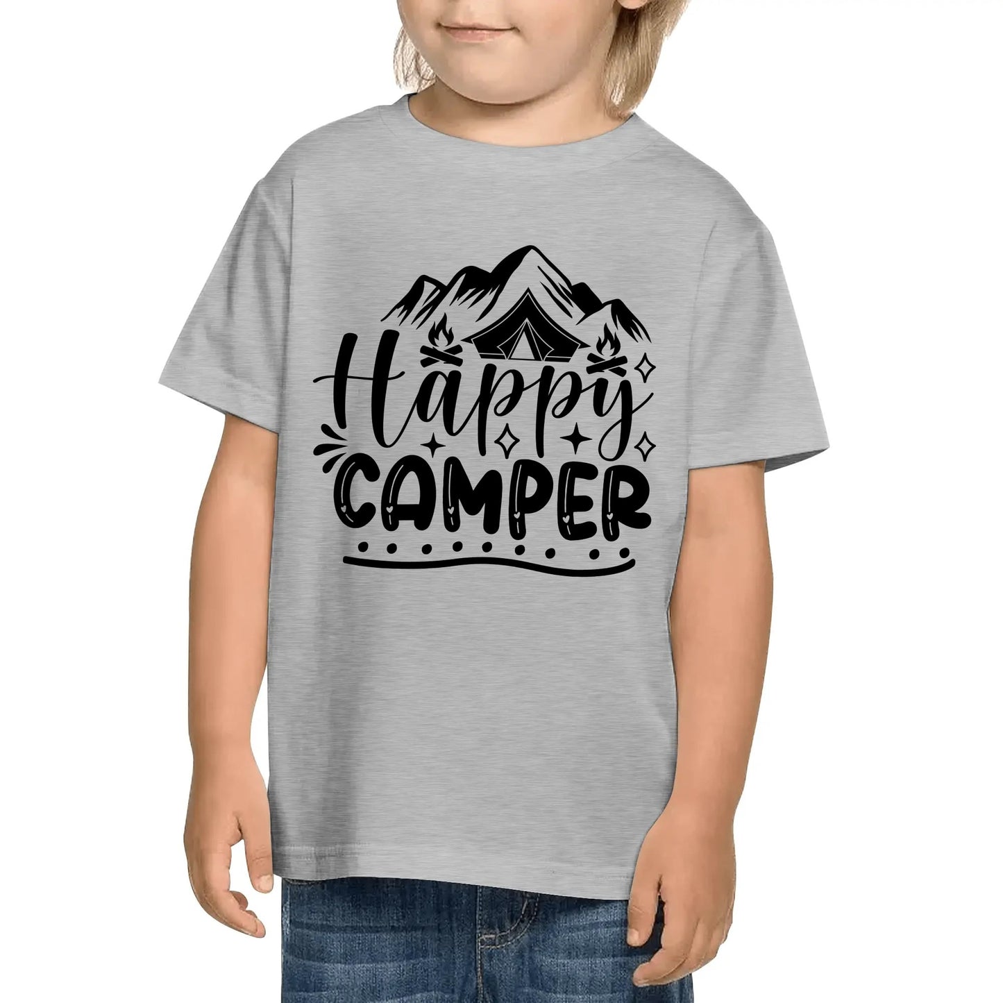 Fun Camping Sayings on Kids 100% Soft Cotton Camp T-Shirt