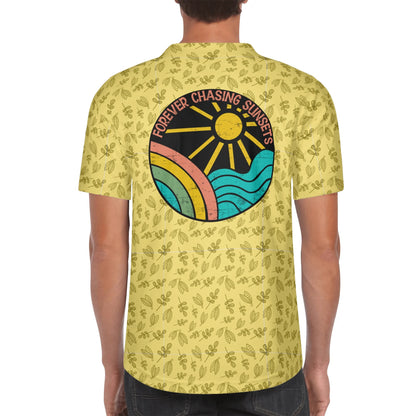 Forever Chasing Sunsets - Men's Short Sleeve Retro Baseball Jersey - Plus Sizes Available