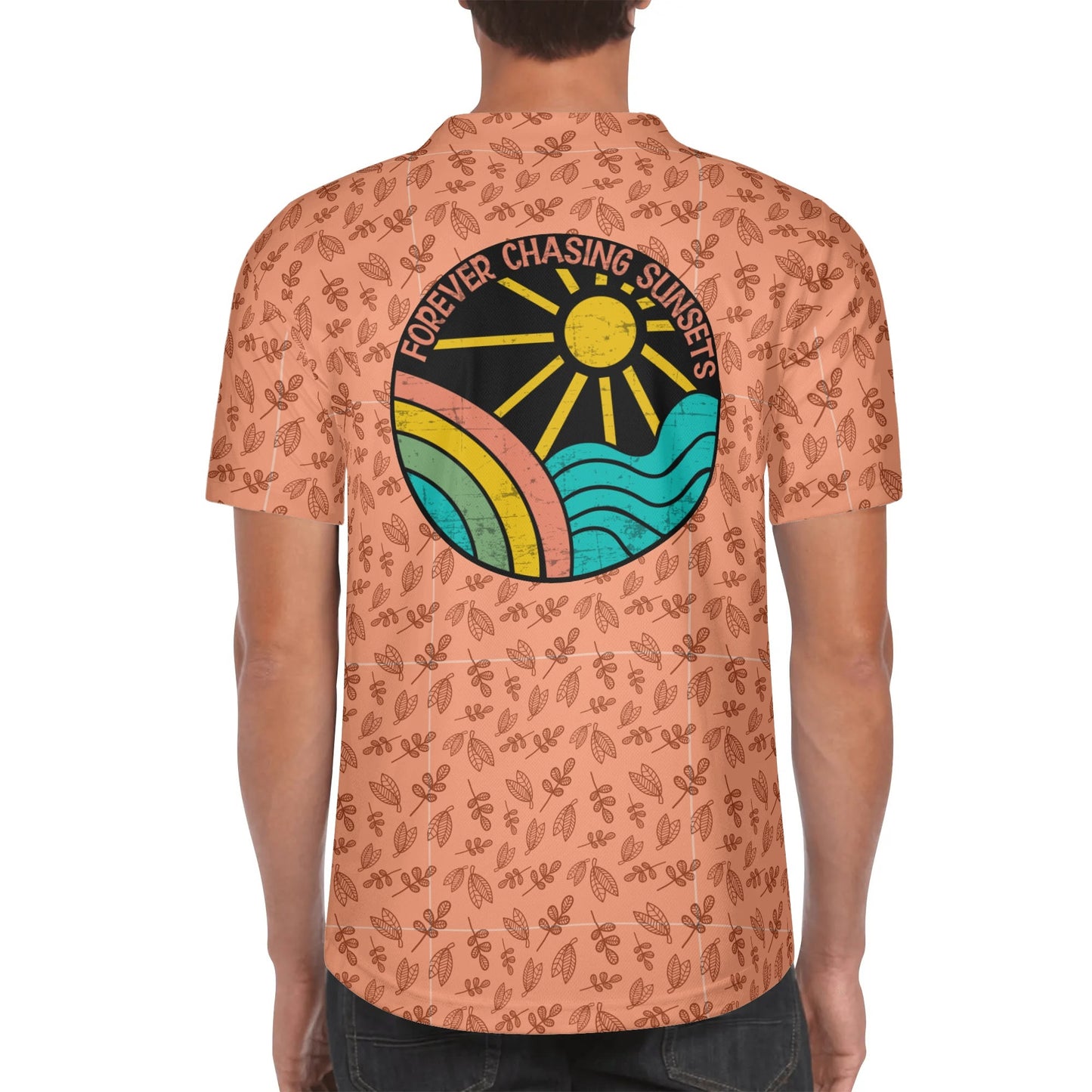 Forever Chasing Sunsets - Men's Short Sleeve Retro Baseball Jersey - Plus Sizes Available