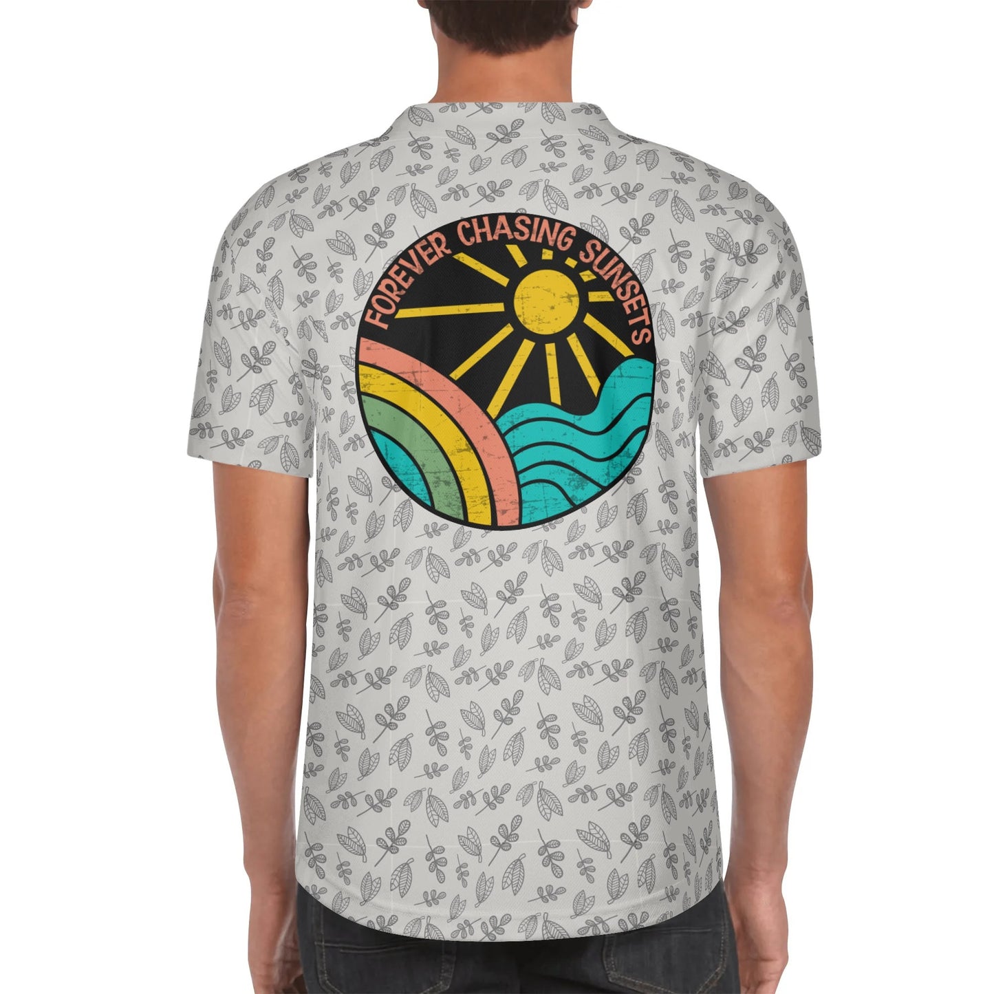 Forever Chasing Sunsets - Men's Short Sleeve Retro Baseball Jersey - Plus Sizes Available