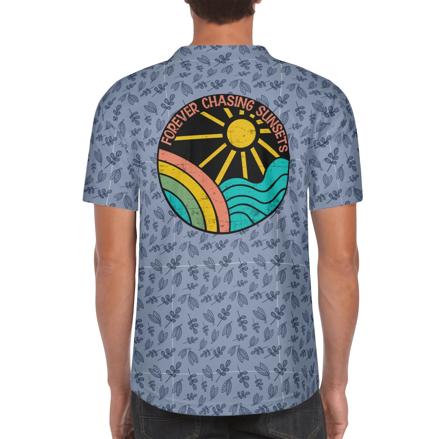 Forever Chasing Sunsets - Men's Short Sleeve Retro Baseball Jersey - Plus Sizes Available