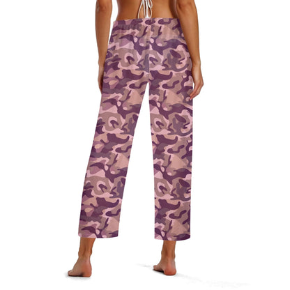 Womens Sheer Camo Swimsuit Bikini Beach Cover-Up Pants