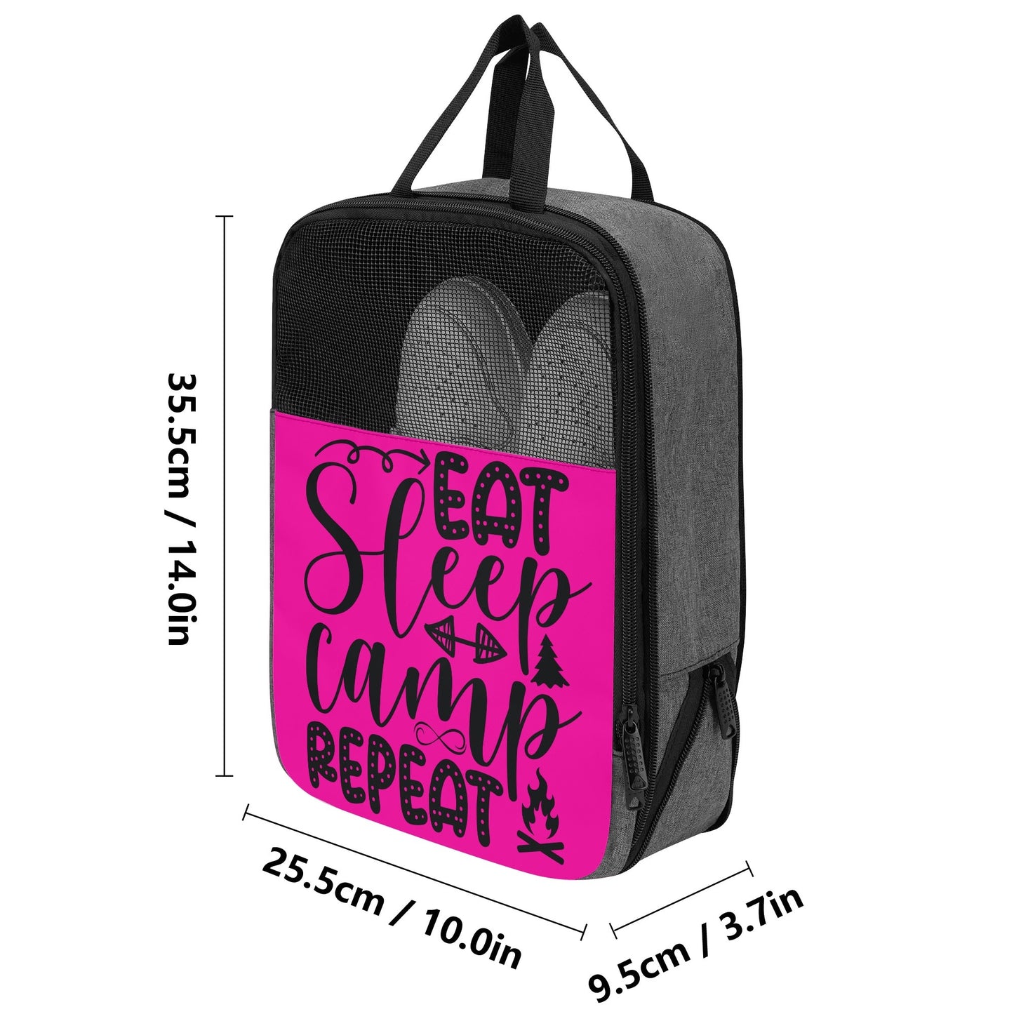 Eat Sleep Camp Repeat - Shoe Bag for Storage or Travel