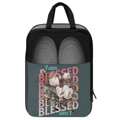 I Am Blessed Am I - Shoe Bag for Storage or Travel