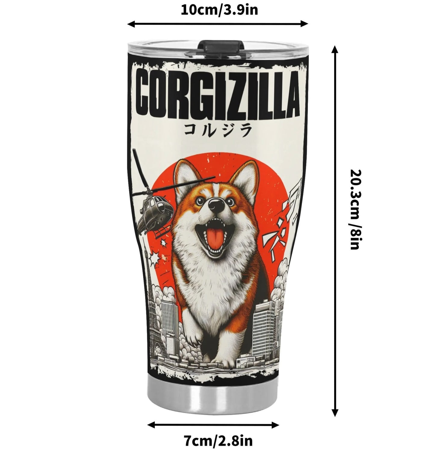 Fun Dog Stainless Steel Tumbler 30oz Printed Cup Gift