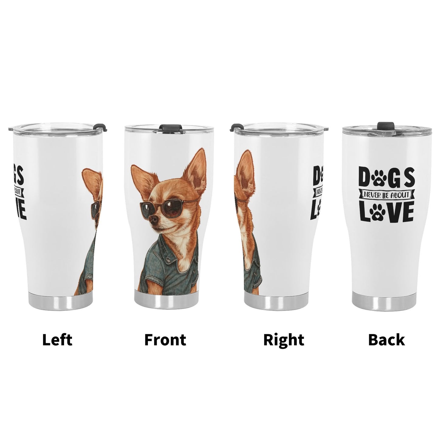 Fun Dog Stainless Steel Tumbler 30oz Printed Cup Gift